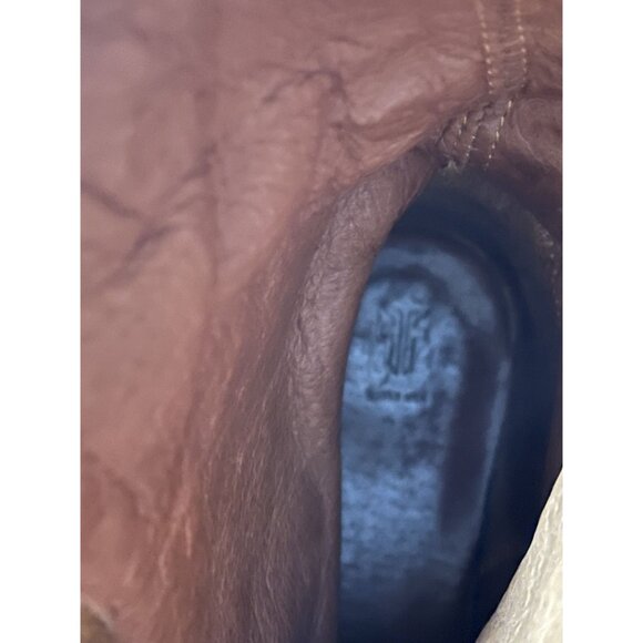 Frye Womens Nat Studded Flower Embellished Suede Engineer Boots Size 8 FITS 7.5 - Picture 9 of 10